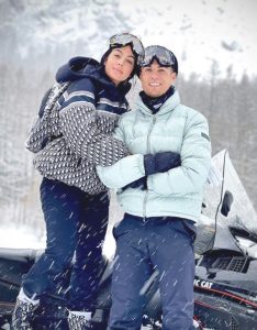Georgina with Cristiano Ronaldo in Snow