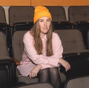 Florence Longpré with orange hat