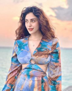 Samreen Kaur on beach with gorgeous hair