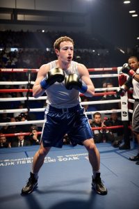 Ai image of Mark Zuckerberg boxing